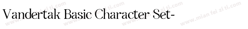 Vandertak Basic Character Set字体转换